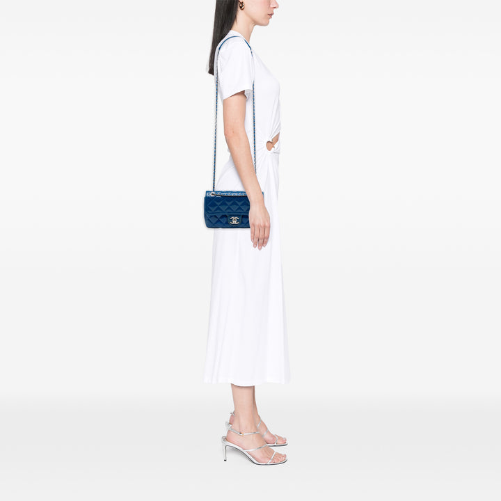 Chanel Sac bandoulière Matelassé Coco Shine à rabat Petit Bleu – vue 6 – GABY PARIS