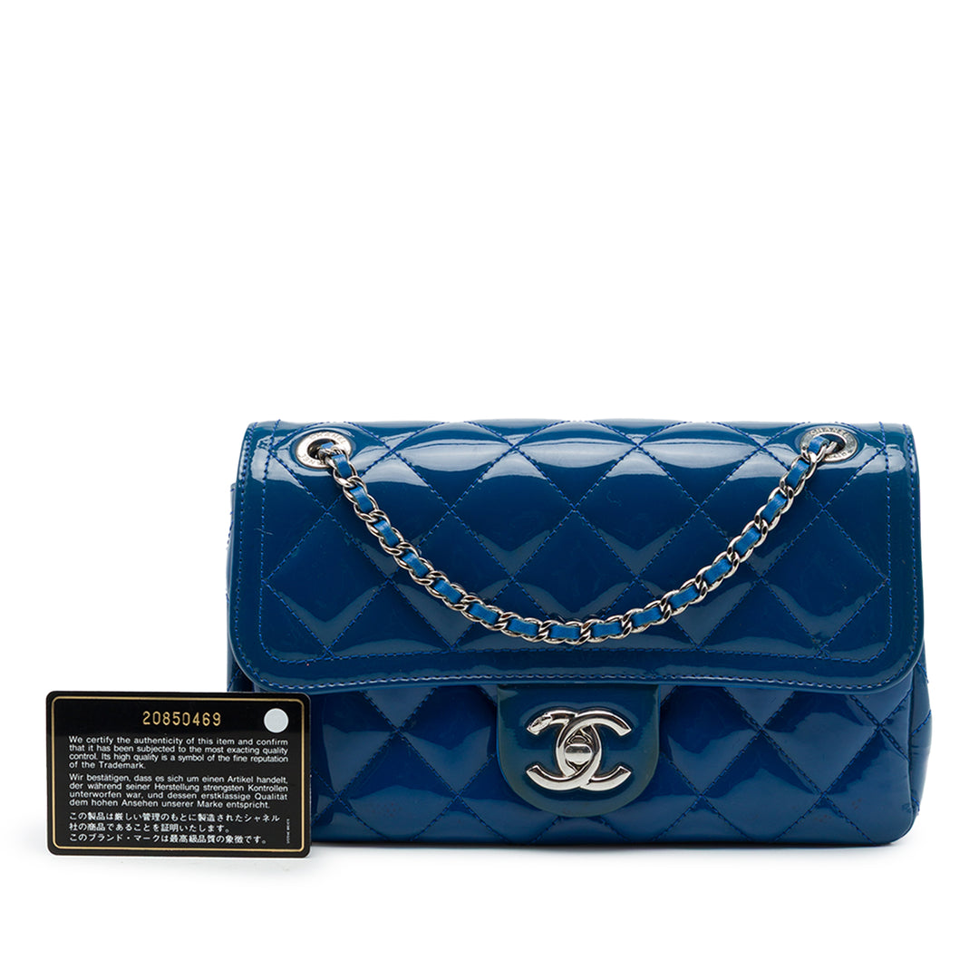 Chanel Sac bandoulière Matelassé Coco Shine à rabat Petit Bleu – vue 7 – GABY PARIS