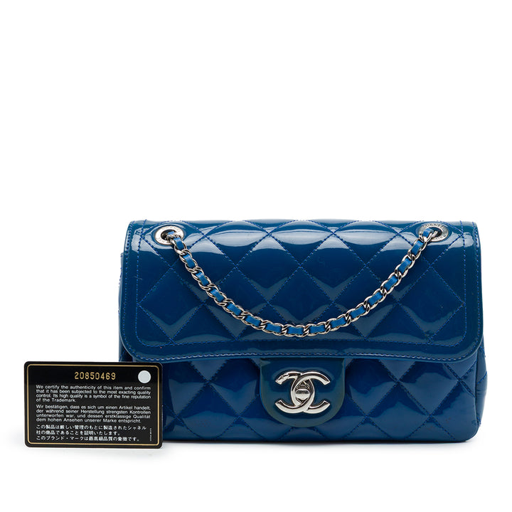 Chanel Sac bandoulière Matelassé Coco Shine à rabat Petit Bleu – vue 7 – GABY PARIS