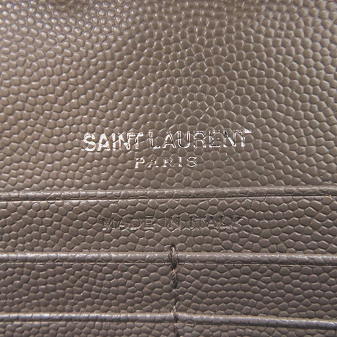 Saint Laurent Grain De Poudre Matelasse Chevron Classic Cassandre Chain Portefeuille