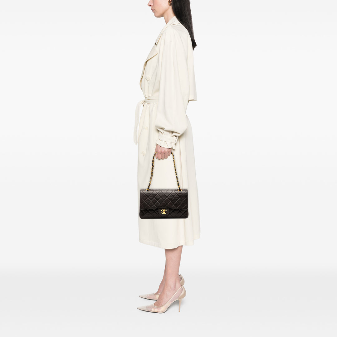 Chanel Medium Classic Cuir d’agneau Double rabat