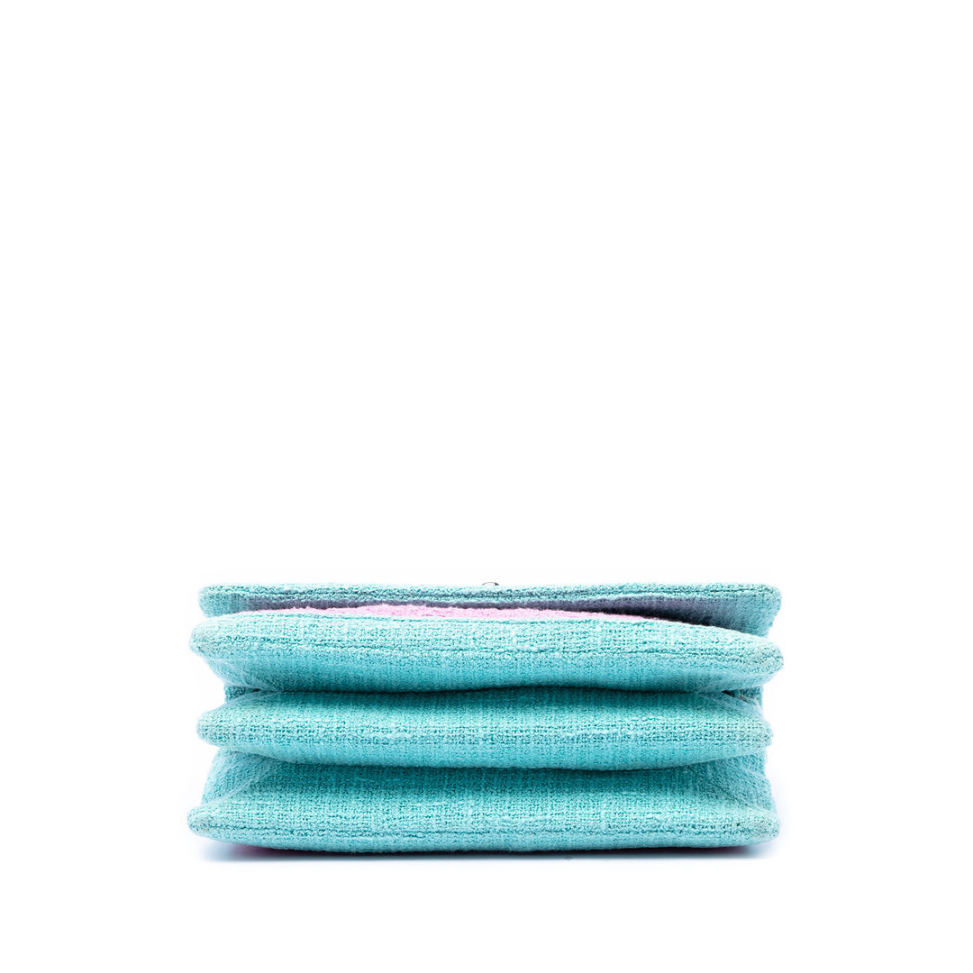 Chanel CC Matelassé Bicolor Tweed à rabat