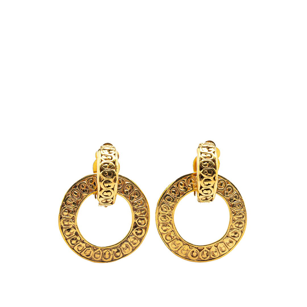 Gold Plated Hoop Earrings Gold - Gaby Paris