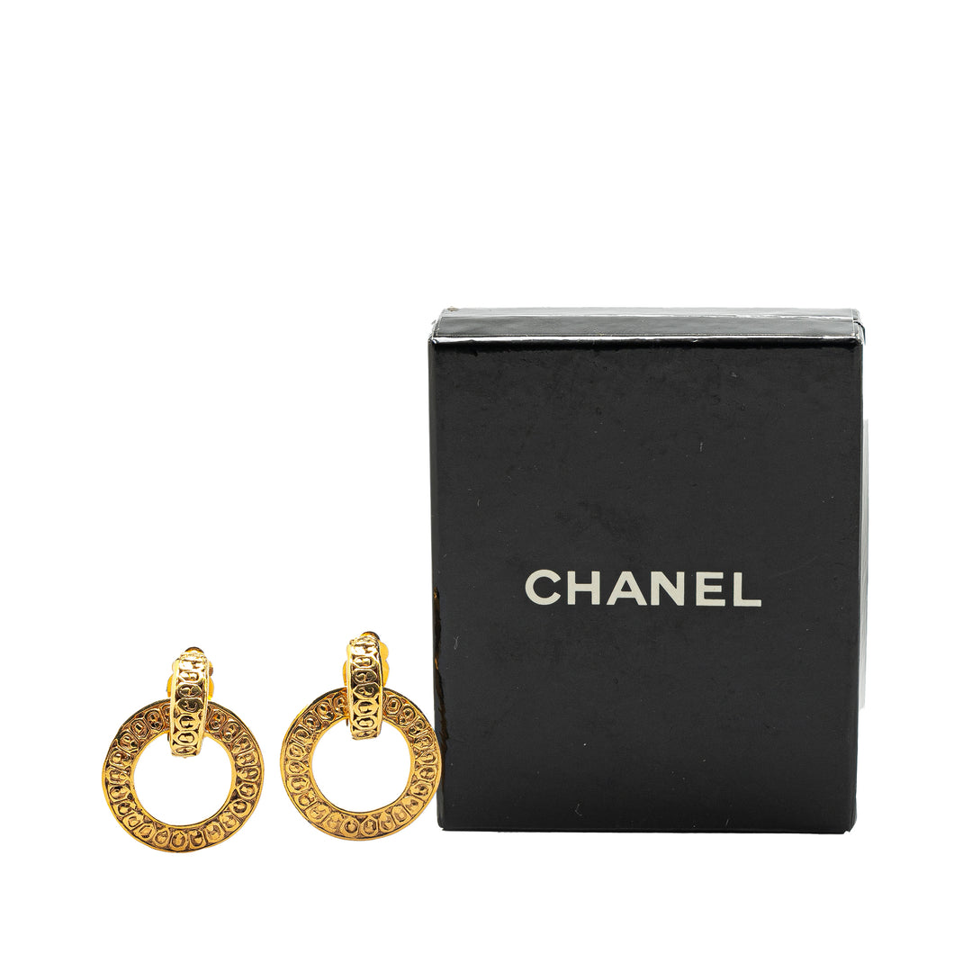 Gold Plated Hoop Earrings Gold - Gaby Paris