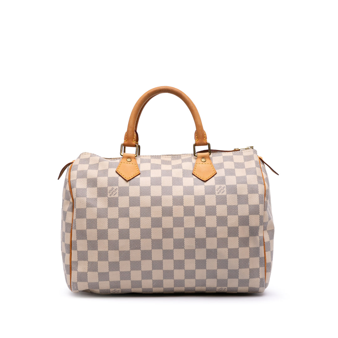 Damier Azur Speedy 30 White - Gaby Paris