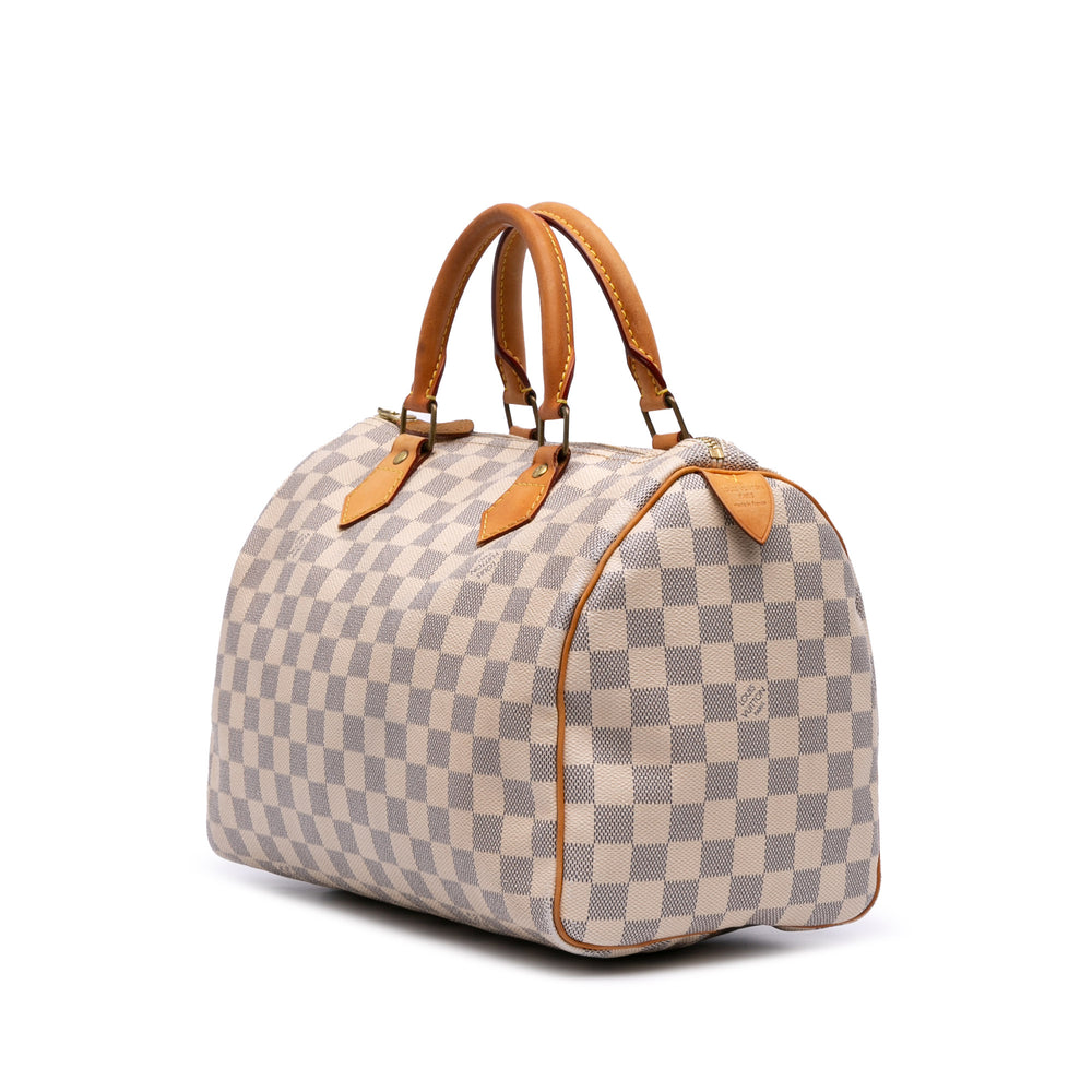 Damier Azur Speedy 30 White - Gaby Paris