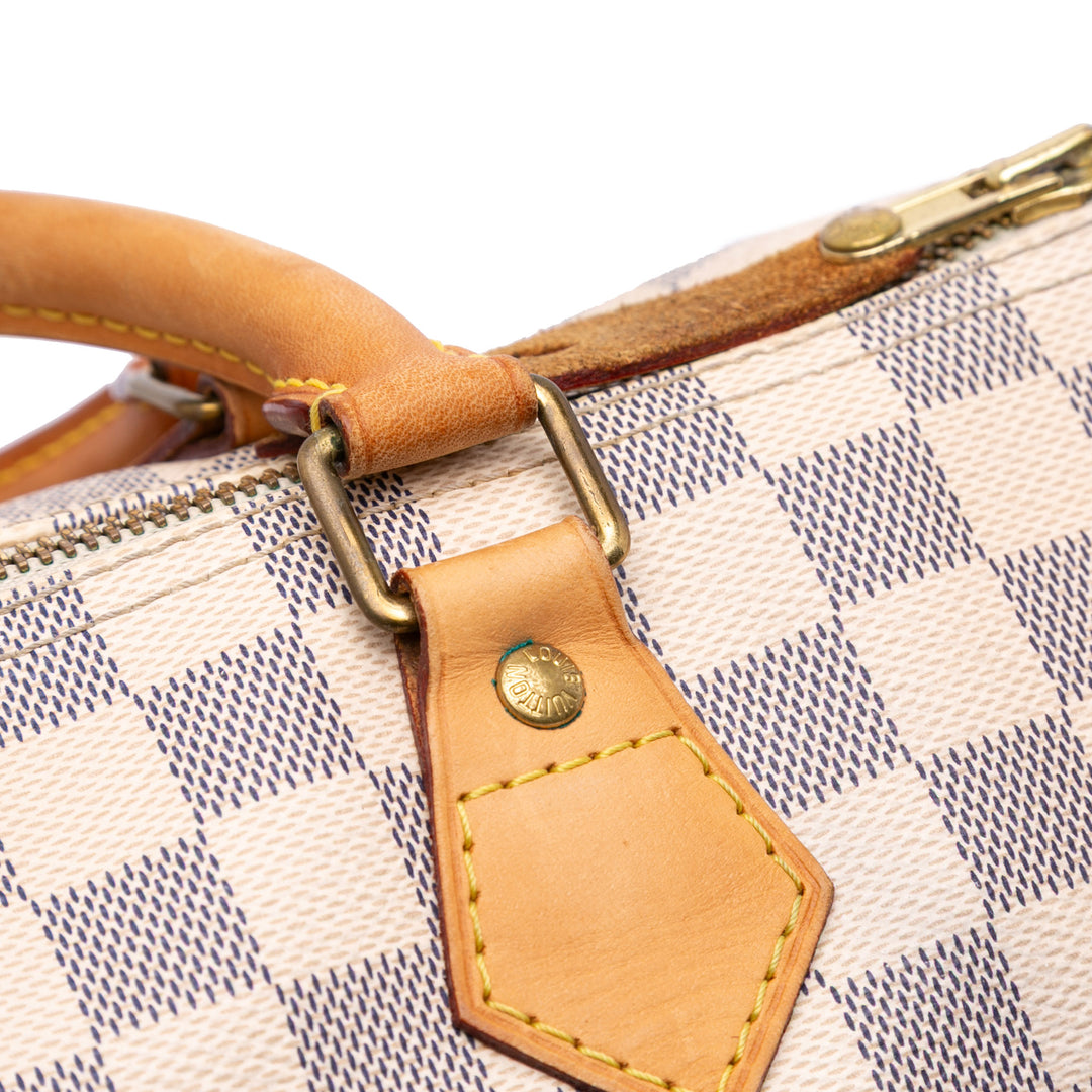 Damier Azur Speedy 30 White - Gaby Paris