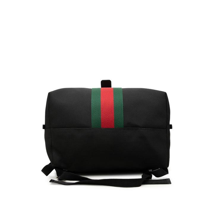 Gucci Sac à dos Techno Web Fold Over Noir – vue 3 – GABY PARIS