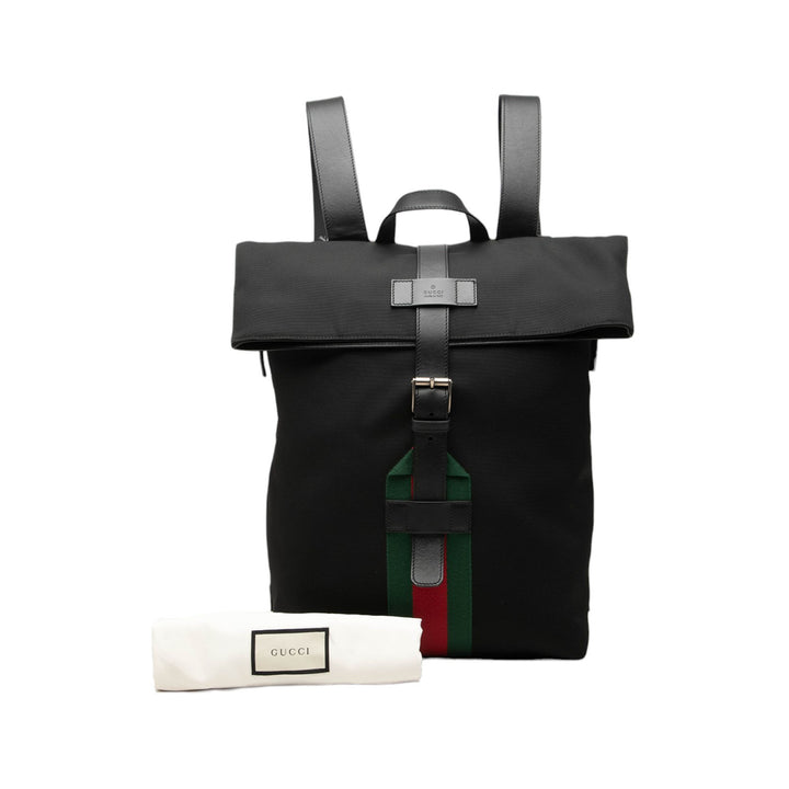 Gucci Sac à dos Techno Web Fold Over Noir – vue 7 – GABY PARIS