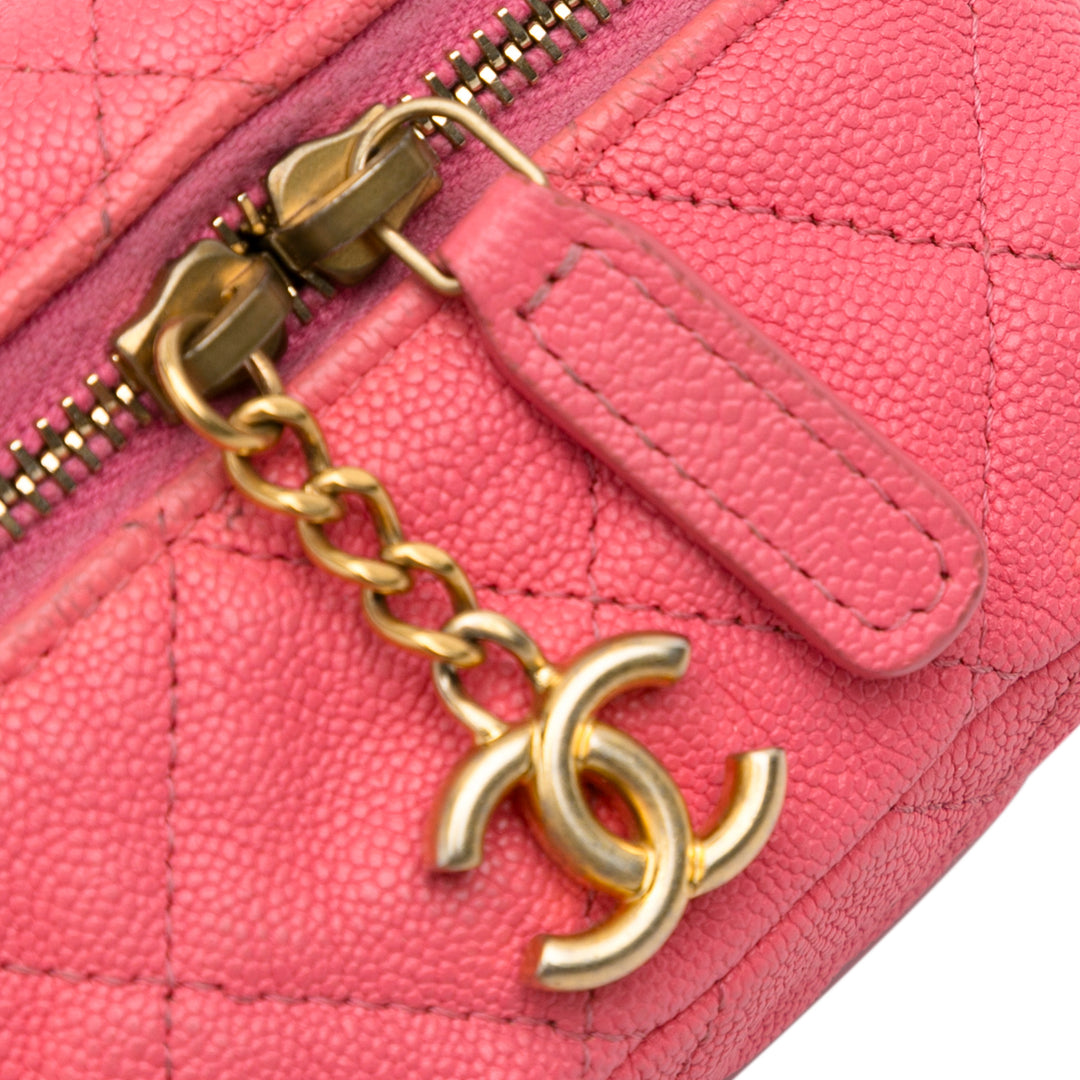 Micro Caviar Chain Vanity Bag Pink - Gaby Paris