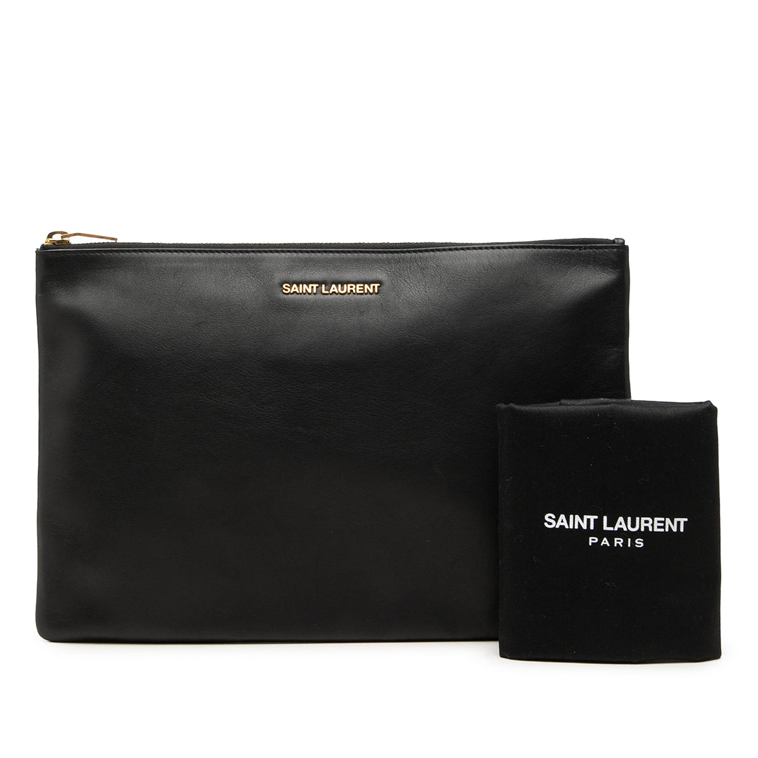 Saint Laurent Zippé Pochette Noir – vue 7 – GABY PARIS