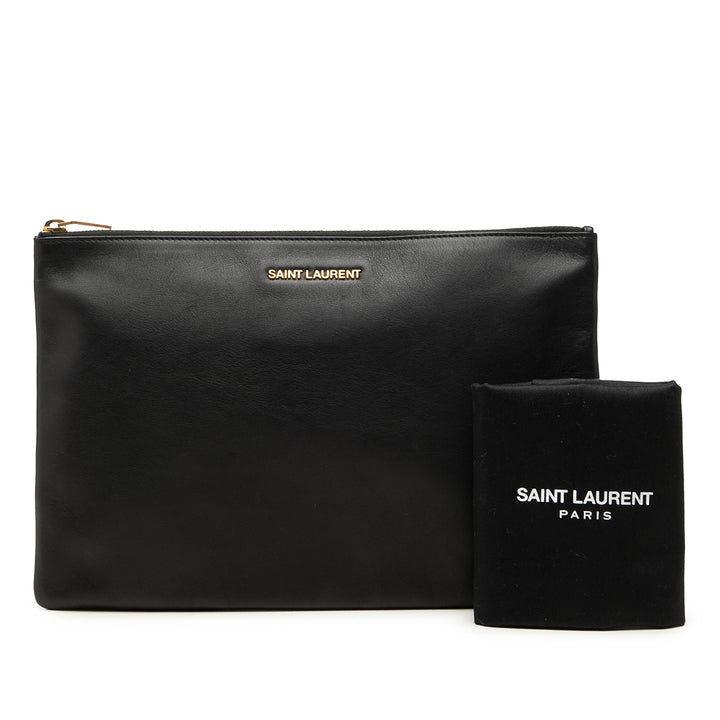 Saint Laurent Zippé Pochette Noir – vue 7 – GABY PARIS