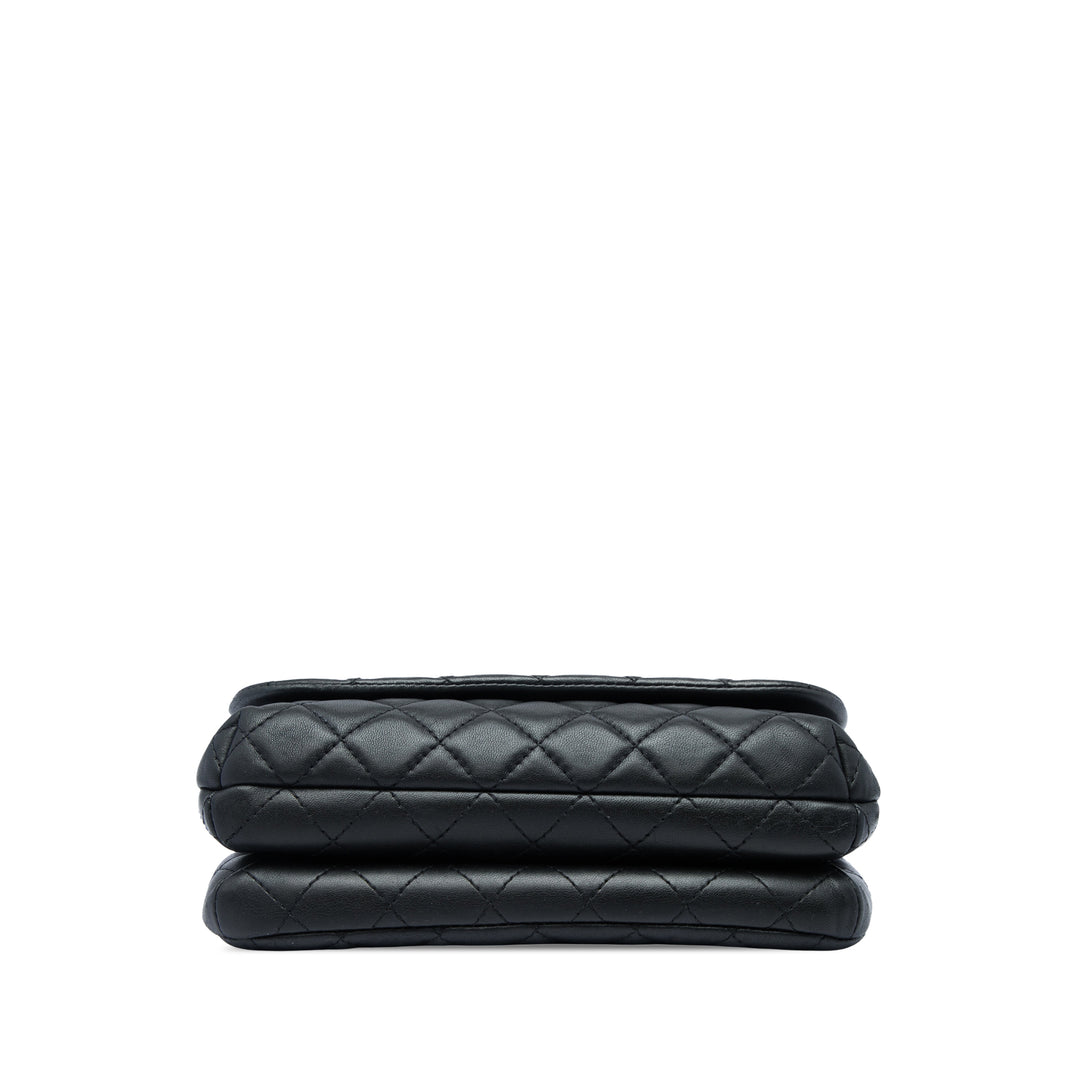Matelassé Knock on Wood Sac Cuir d'agneau Noir