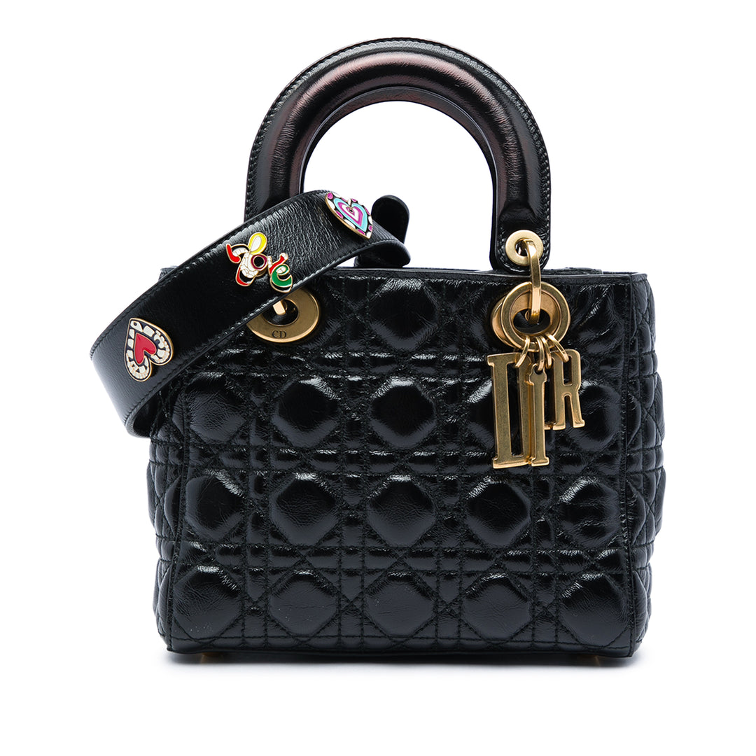 Dior Lady Dior froissé Cannage My ABCDior Petit Noir – vue principale – GABY PARIS