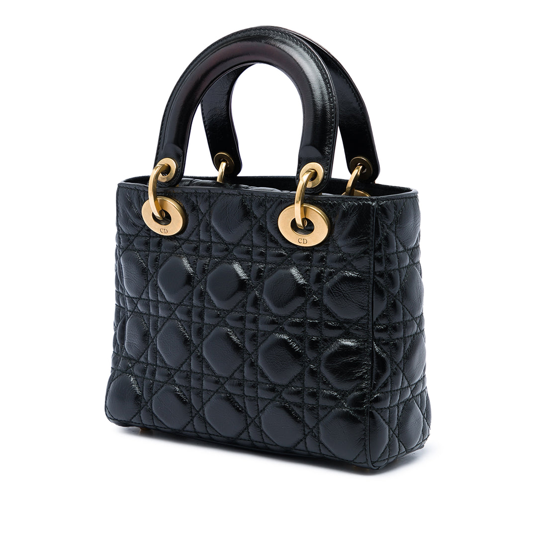 Dior Lady Dior froissé Cannage My ABCDior Petit Noir – vue 2 – GABY PARIS