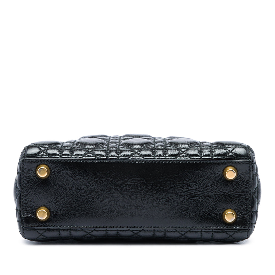 Dior Lady Dior froissé Cannage My ABCDior Petit Noir – vue 3 – GABY PARIS