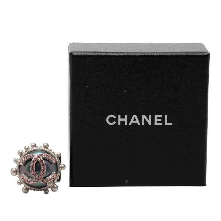 Chanel CC Brass Strass Bague