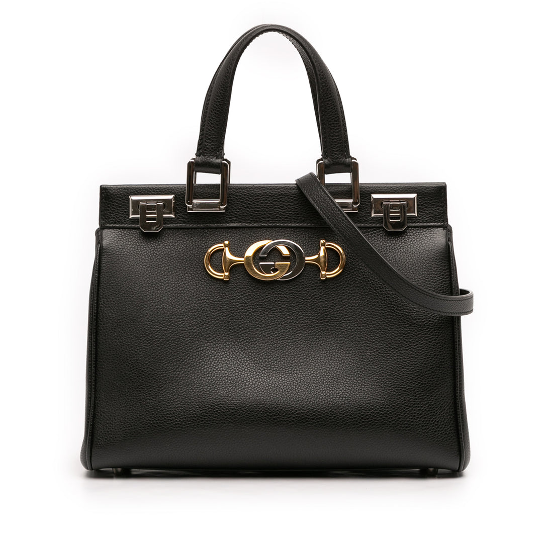 grainé Zumi sac à Petit Cuir de veau grainé Noir