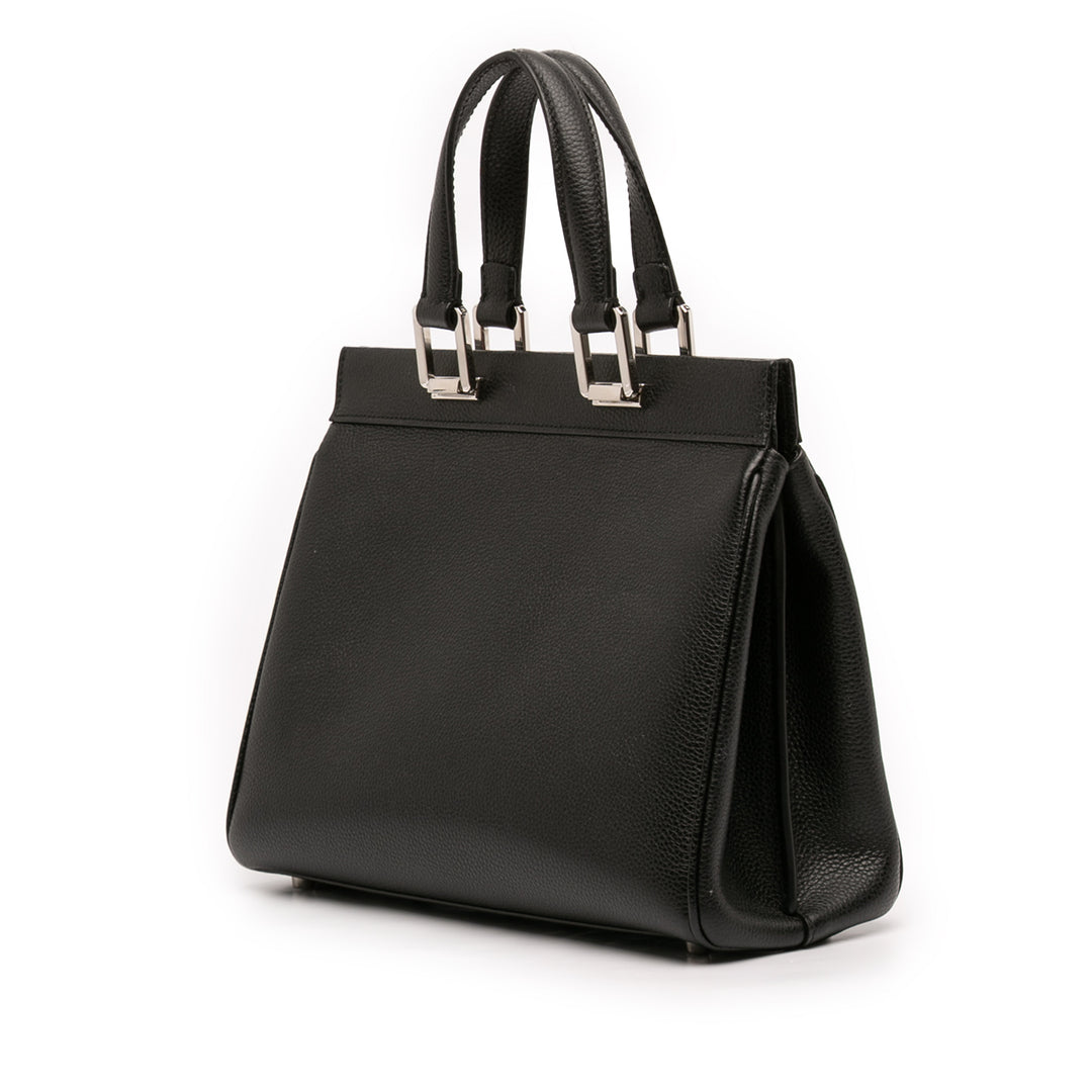 grainé Zumi sac à Petit Cuir de veau grainé Noir