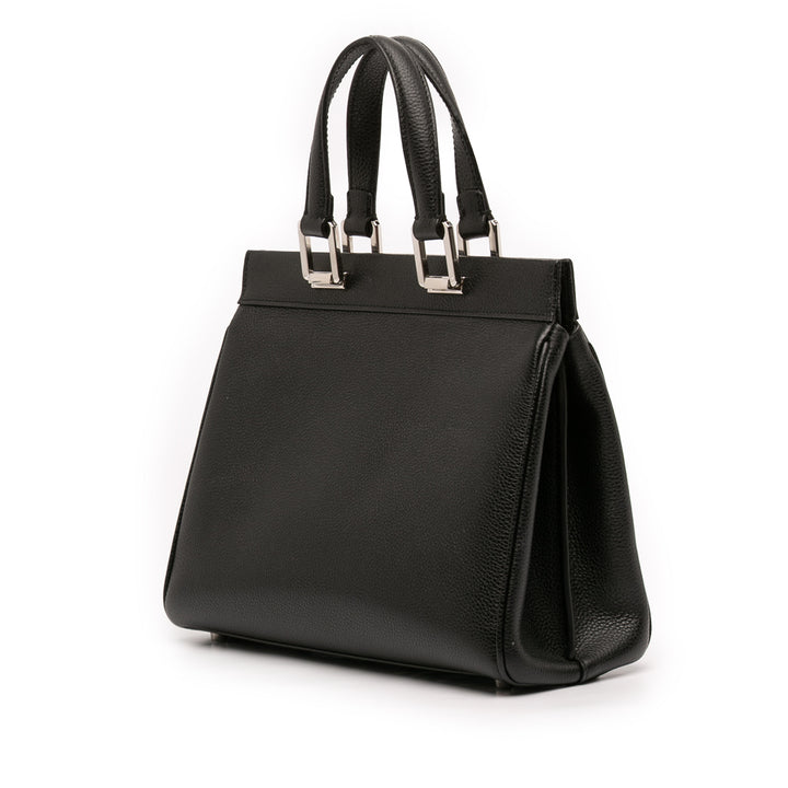 grainé Zumi sac à Petit Cuir de veau grainé Noir