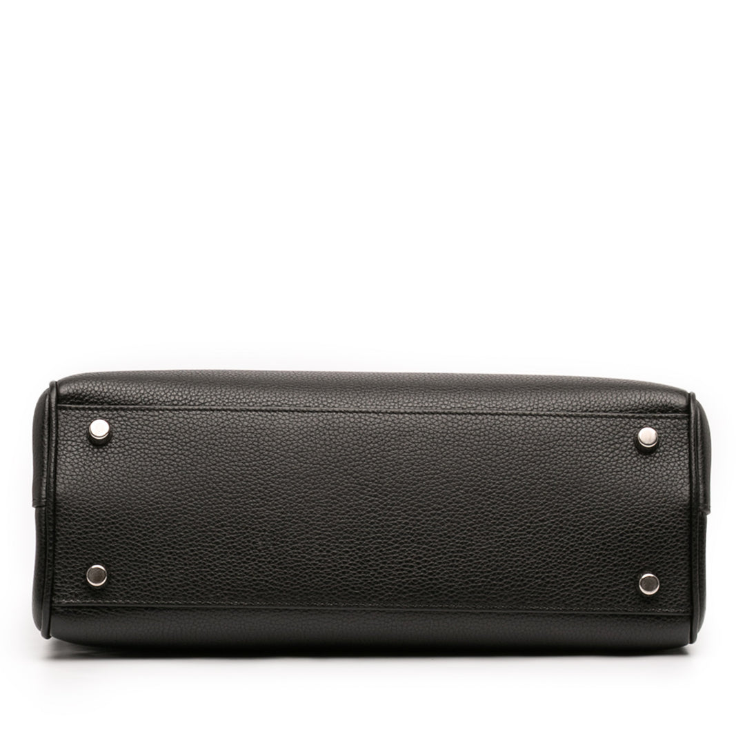 grainé Zumi sac à Petit Cuir de veau grainé Noir
