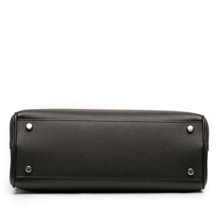 grainé Zumi sac à Petit Cuir de veau grainé Noir