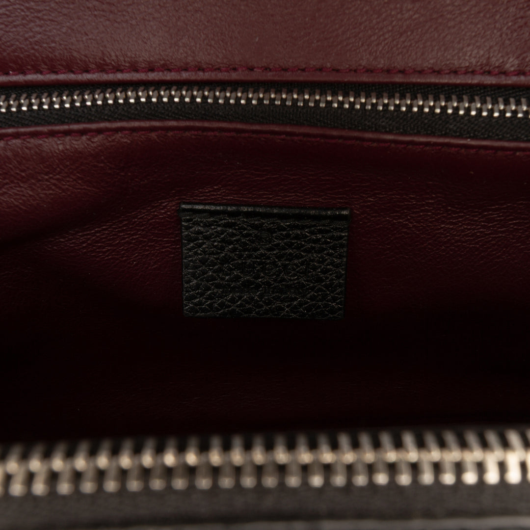 grainé Zumi sac à Petit Cuir de veau grainé Noir