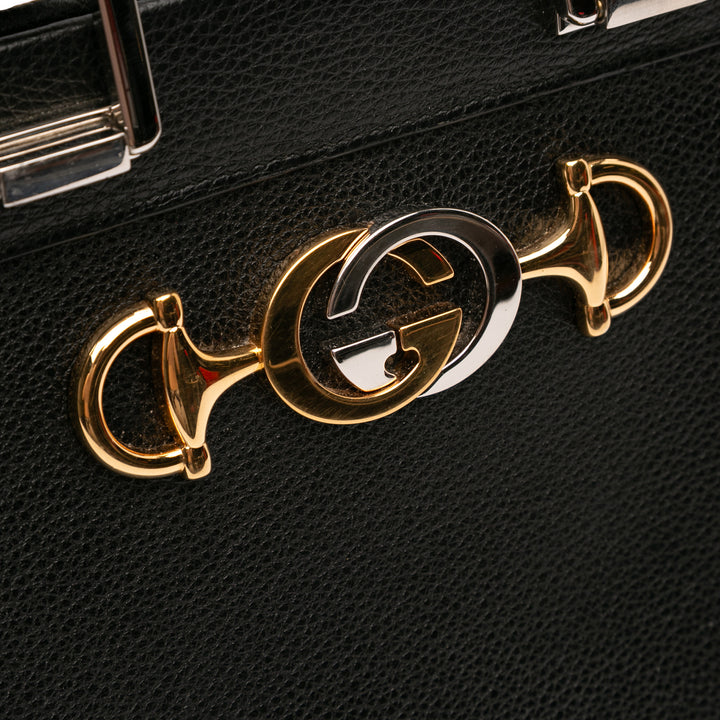grainé Zumi sac à Petit Cuir de veau grainé Noir
