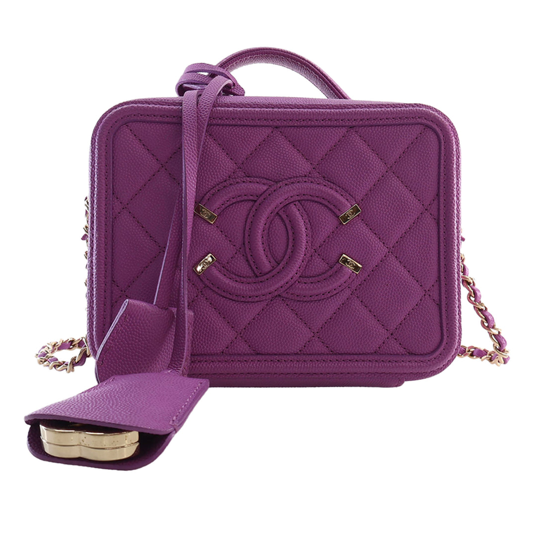 CC Filigree Vanity Petit Cuir caviar Violet