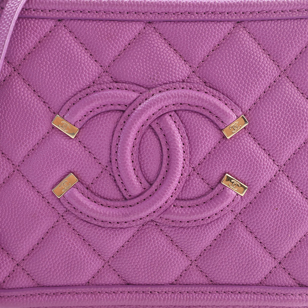 CC Filigree Vanity Petit Cuir caviar Violet
