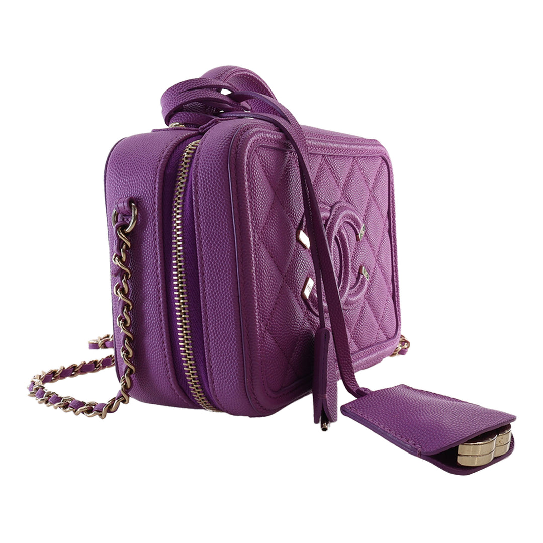 CC Filigree Vanity Petit Cuir caviar Violet