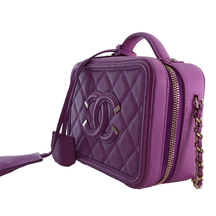 CC Filigree Vanity Petit Cuir caviar Violet