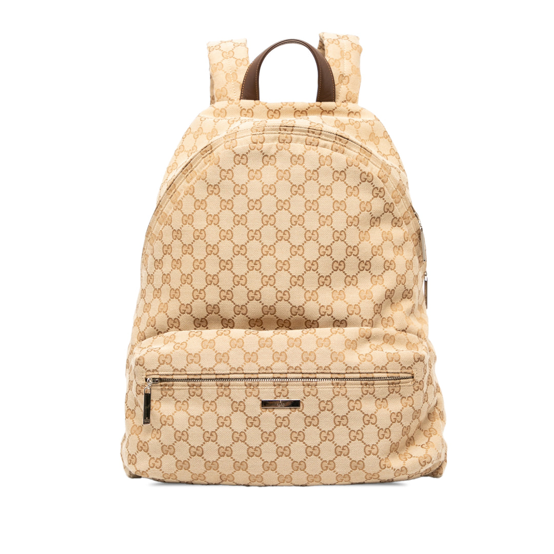 Gucci Sac à dos GG Web Tag Grand Beige – vue principale – GABY PARIS