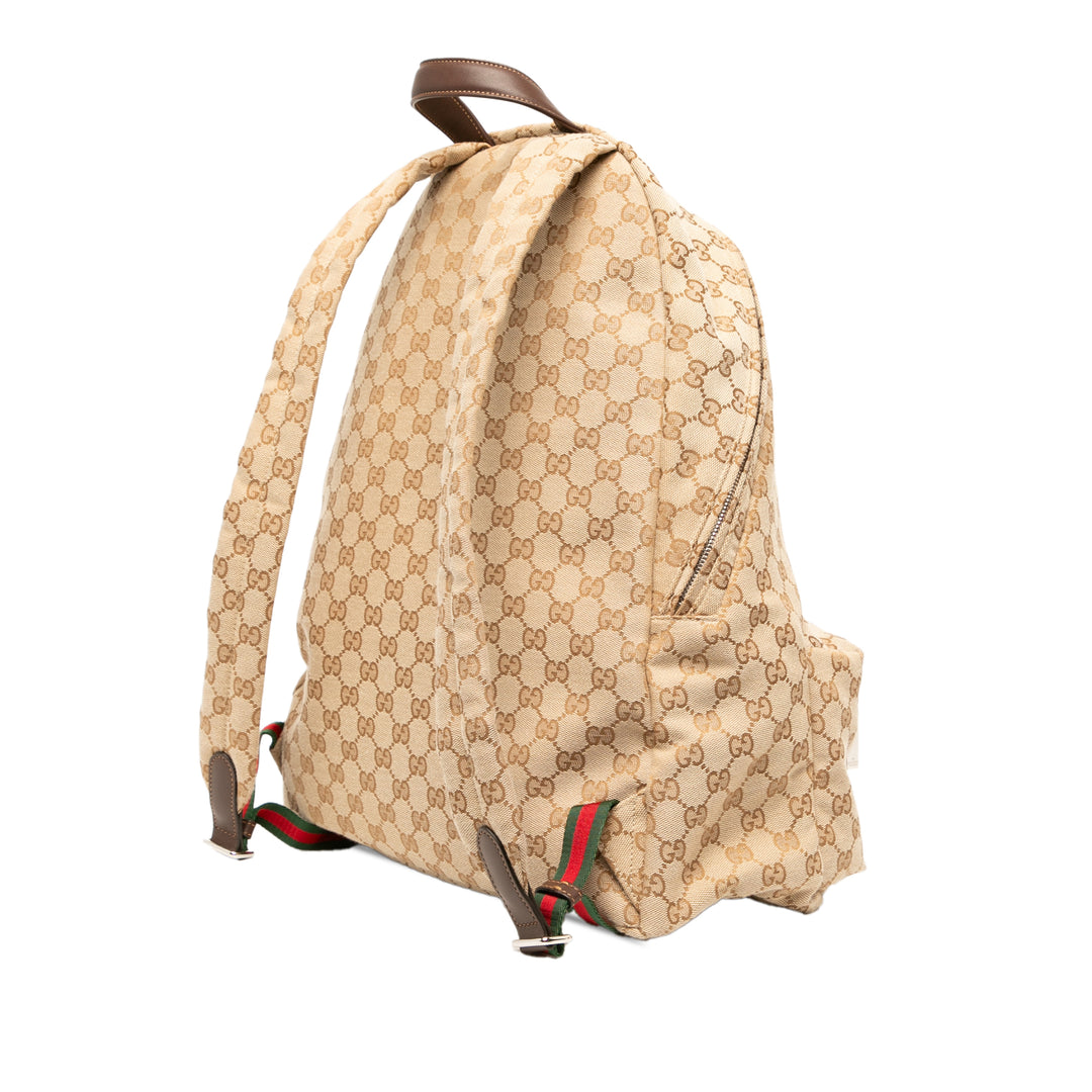 Gucci Sac à dos GG Web Tag Grand Beige – vue 2 – GABY PARIS