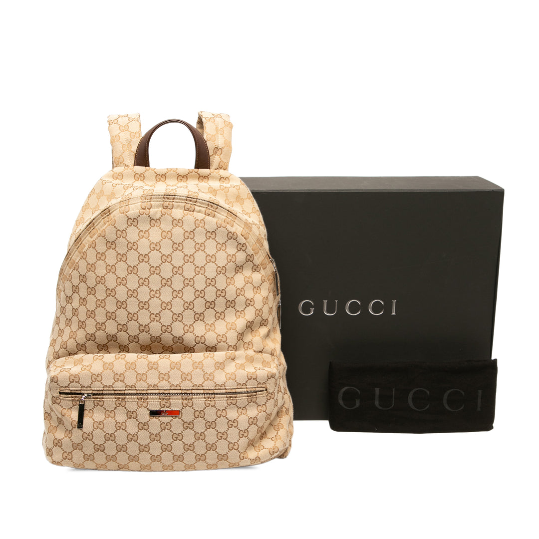 Gucci Sac à dos GG Web Tag Grand Beige – vue 6 – GABY PARIS