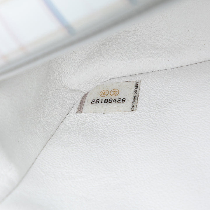 Chanel Mini Rectangular Classic Printed Cuir de veau Simple rabat Blanc – GABY PARIS Authentique