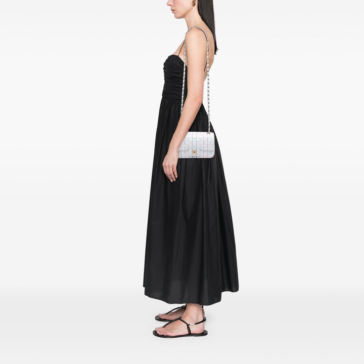 Chanel Mini Rectangular Classic Printed Cuir de veau Simple rabat Blanc – GABY PARIS Authentique