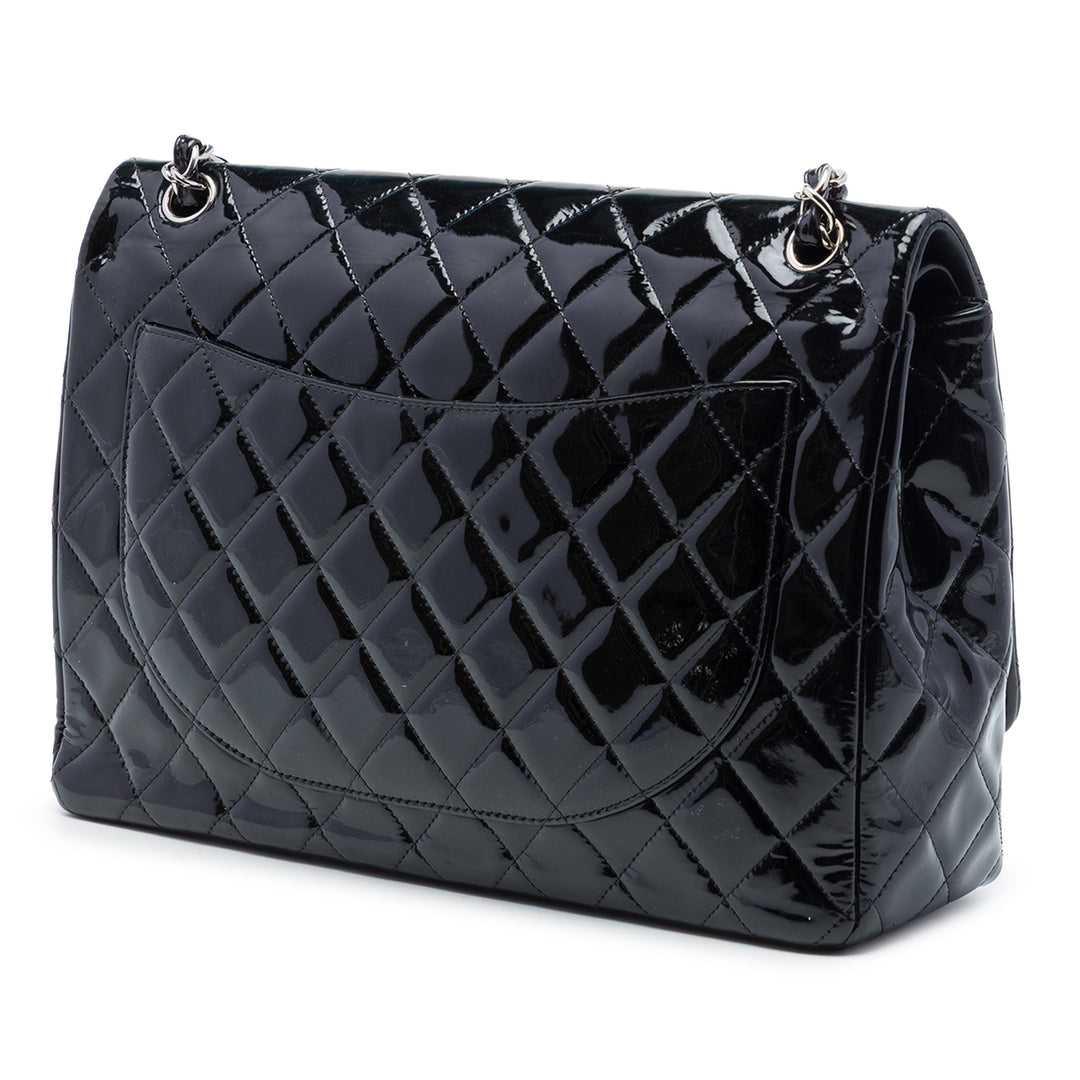 Chanel Maxi Classic Cuir verni Double rabat