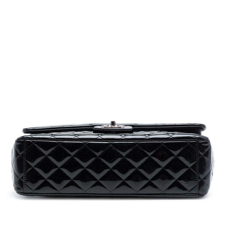Chanel Maxi Classic Cuir verni Double rabat
