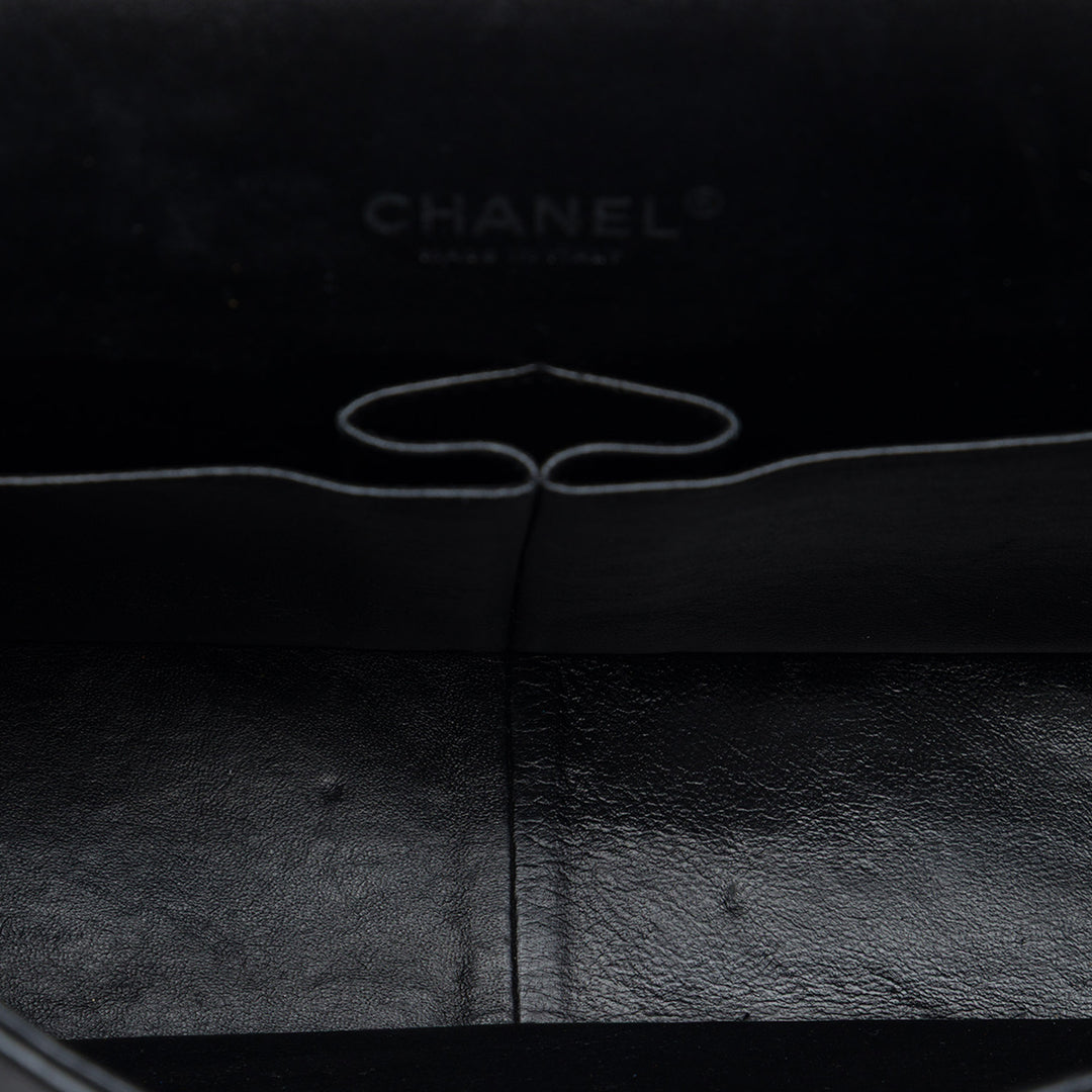 Chanel Maxi Classic Cuir verni Double rabat