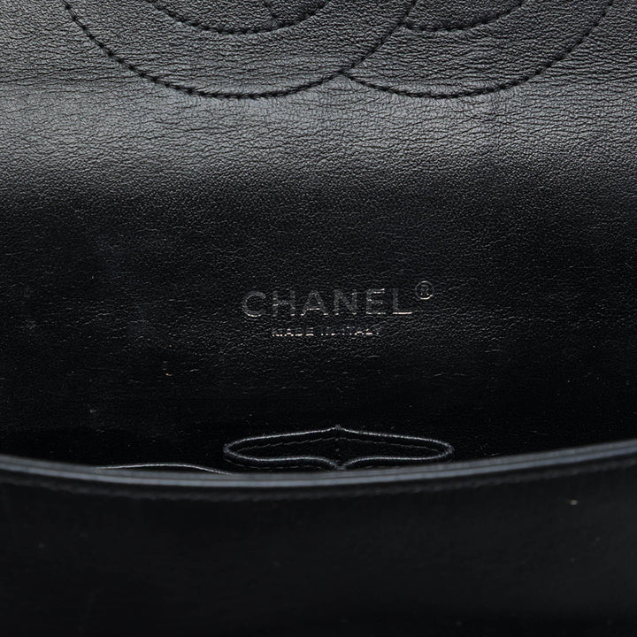 Chanel Maxi Classic Cuir verni Double rabat