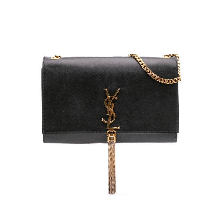 Saint Laurent Medium Smooth Cuir de veau Classic Monogram Kate Tassel Crossbody Noir – GABY PARIS Authentique