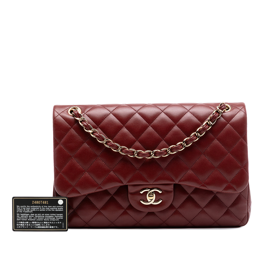 Chanel Jumbo Classic Cuir d’agneau Double rabat