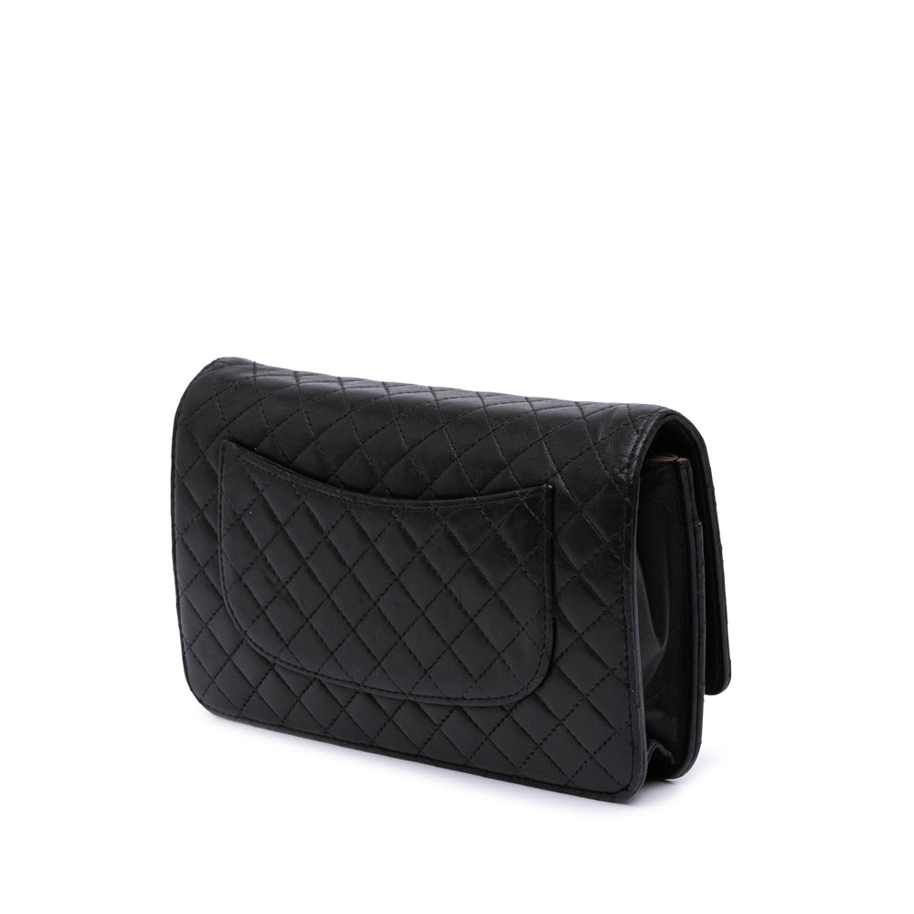 CC Quilted Lambskin Wallet On Chain Black - Gaby Paris