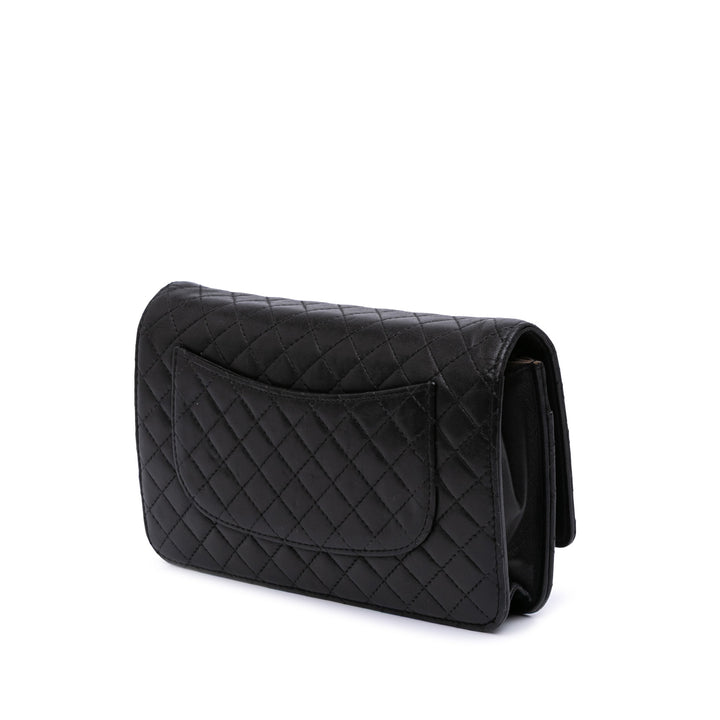 CC Quilted Lambskin Wallet On Chain Black - Gaby Paris