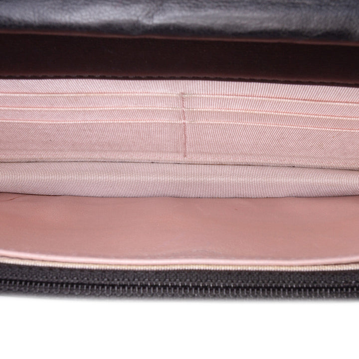 CC Quilted Lambskin Wallet On Chain Black - Gaby Paris