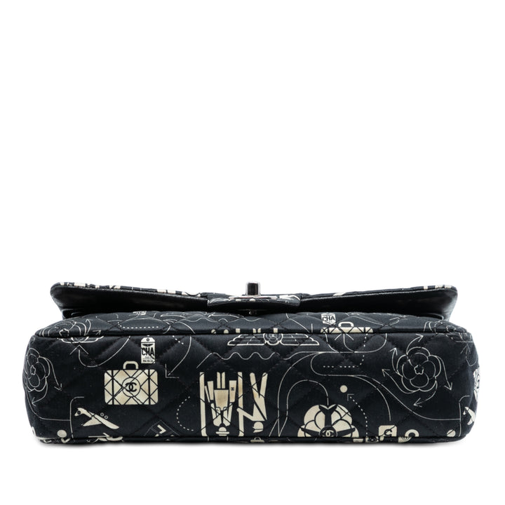 Chanel Medium Classic Satin Airline Double rabat