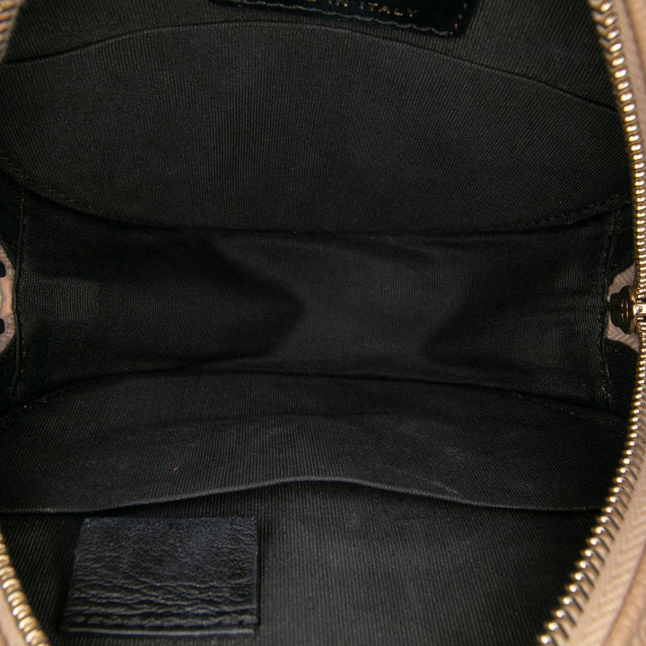 Caviar CC Filigree Round Crossbody Brown - Gaby Paris