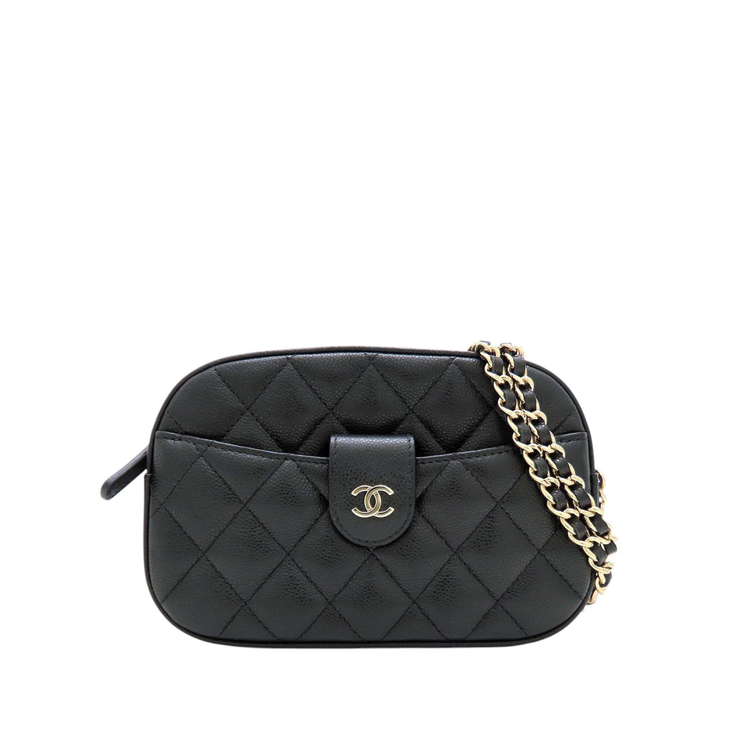 Chanel CC Matelassé Caviar Sac caméra