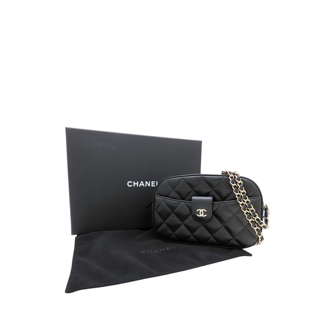 Chanel CC Matelassé Caviar Sac caméra